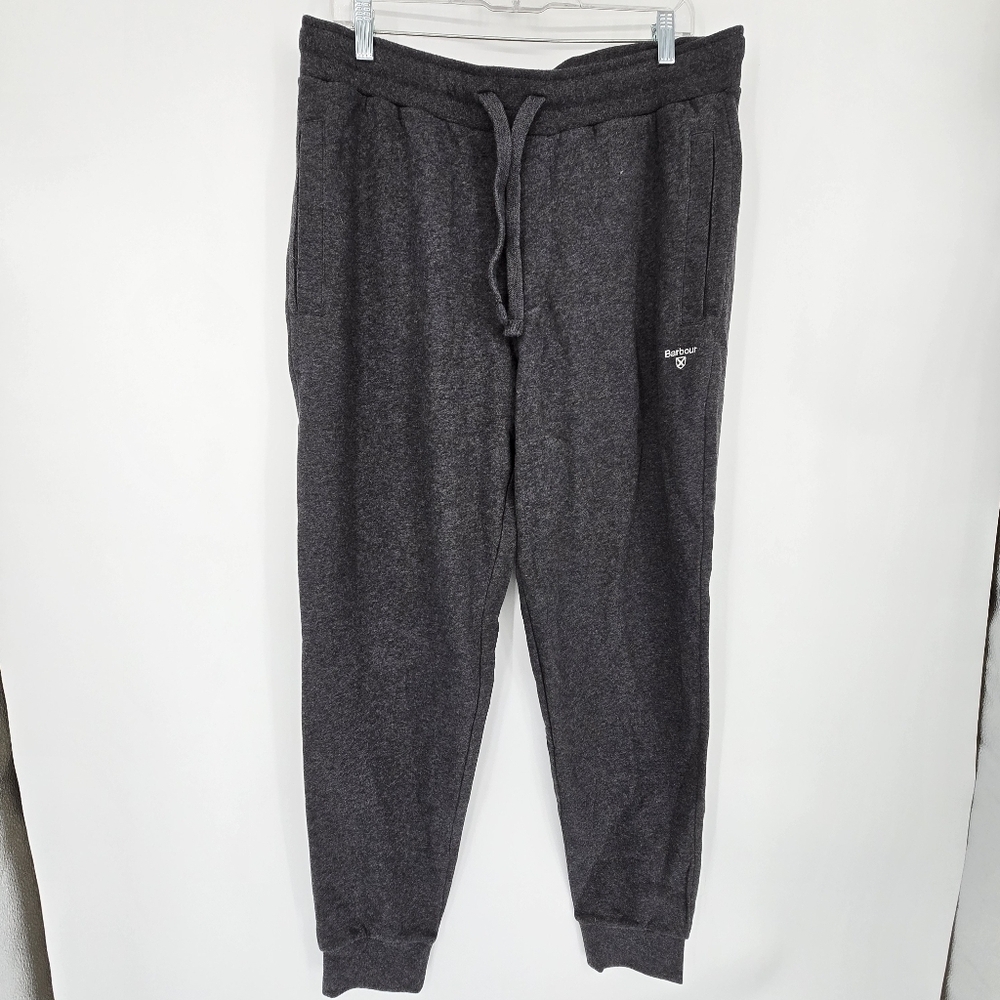 Barbour nico lounge charcoal marl pants pull on joggers size XL